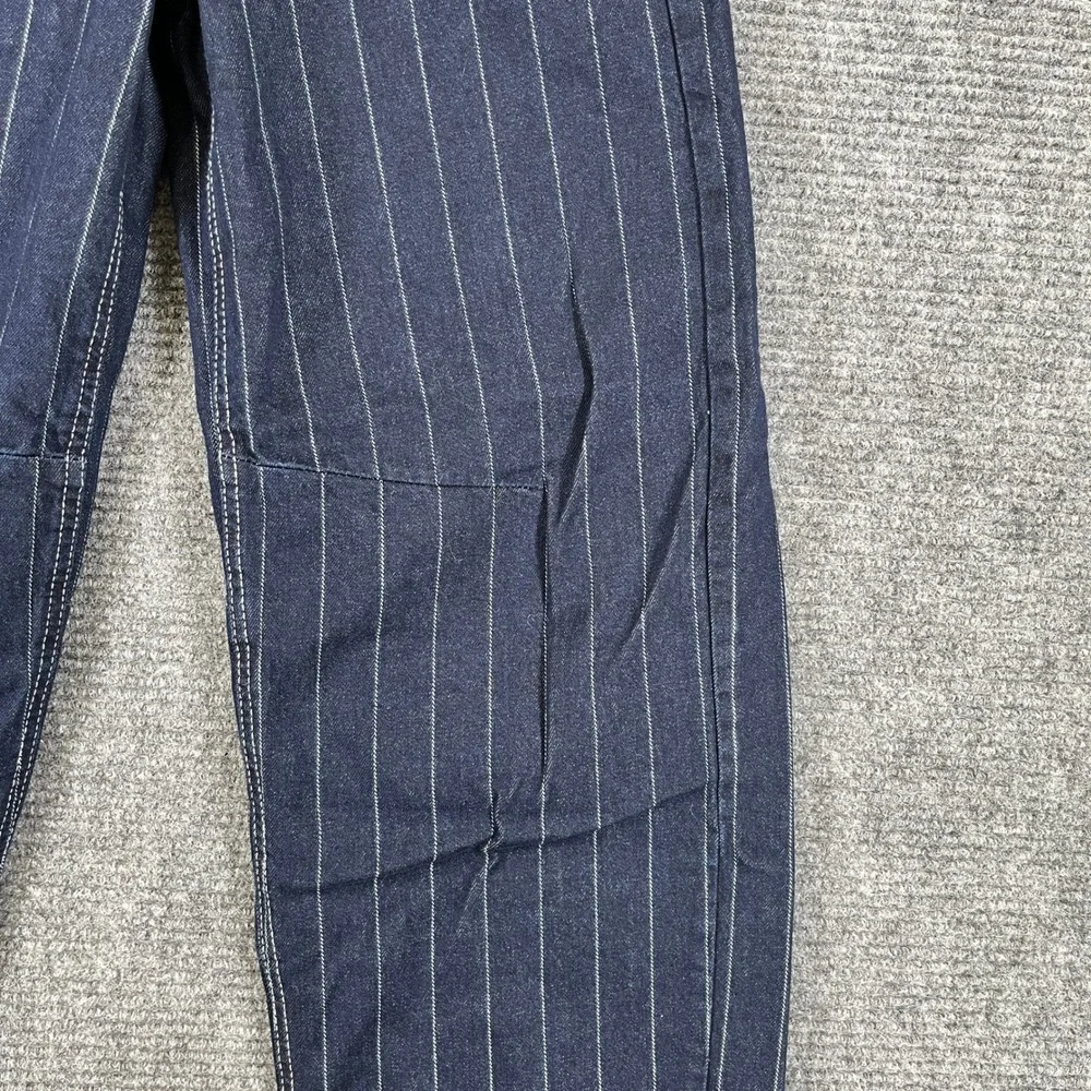 BDG Urban Outfitters Pinstripe Wide Barrel Leg Railroad Jeans Womens 25W 32L
